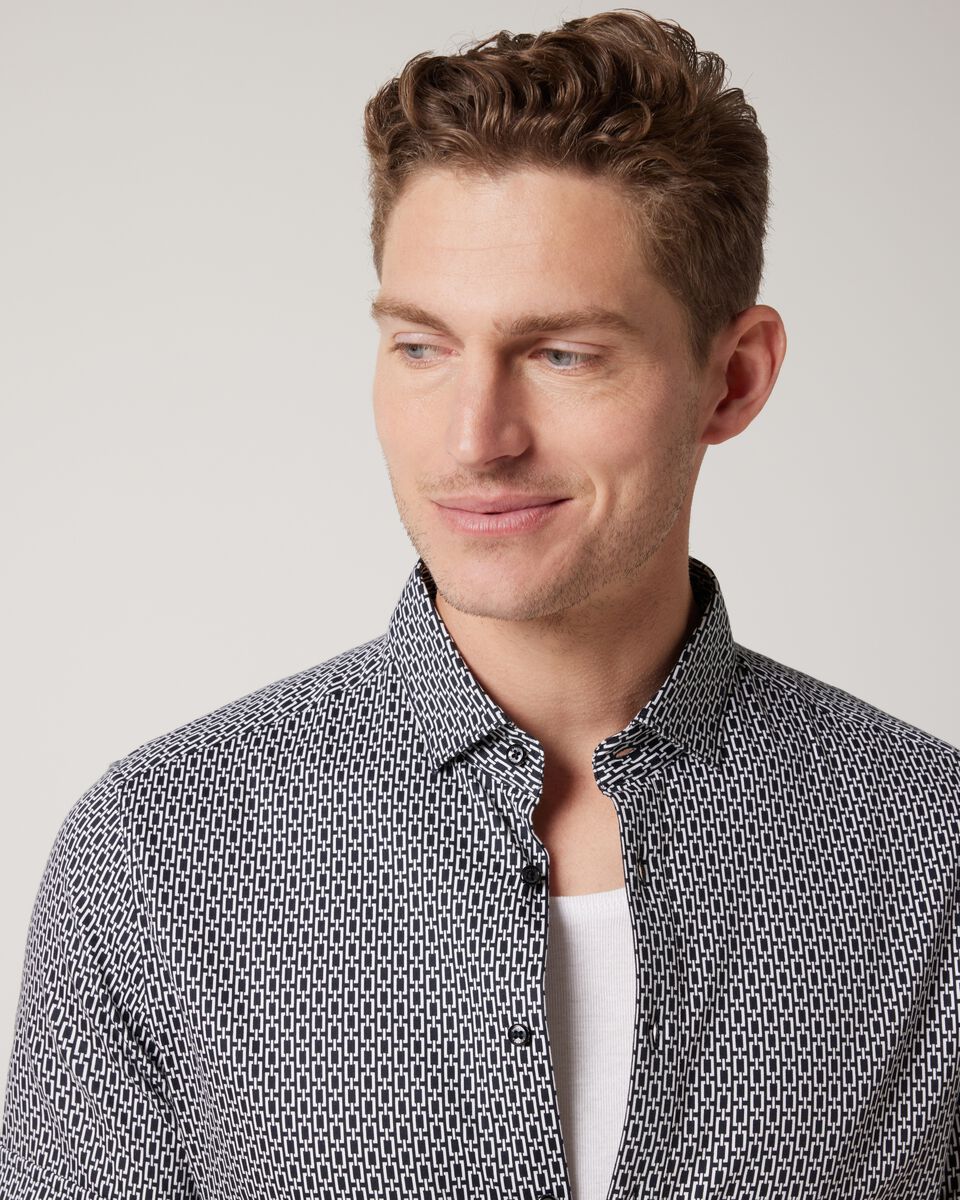 Regular Fit Printed Geo Shirt 